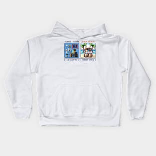 first teach then beach - pixel art Kids Hoodie